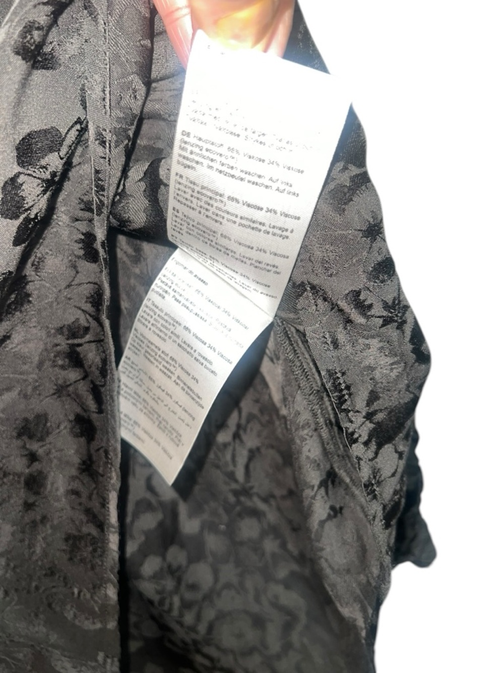 π€ πππ πππππ Black Floral Jacquard Blouse πππ Boho Luxe - Picture 8 of 10